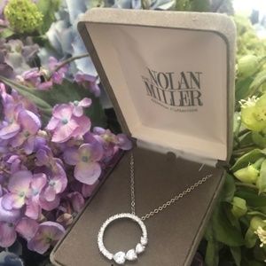 Nolan Miller “Glamour Collection’- Circle of  the Heart Pendant -18 inch chain